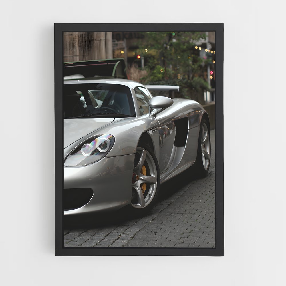 Poster Carrera en Argent – affiche Porsche (vue 2)